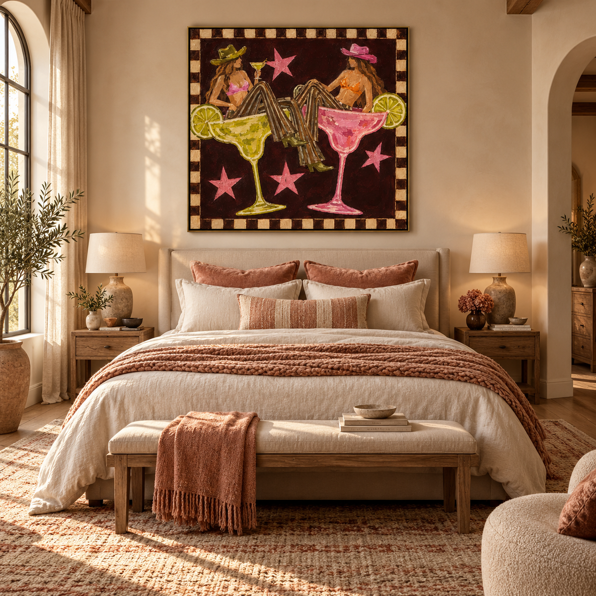 ARBYNART POP Art | Twin Cowgirls on the Rocks