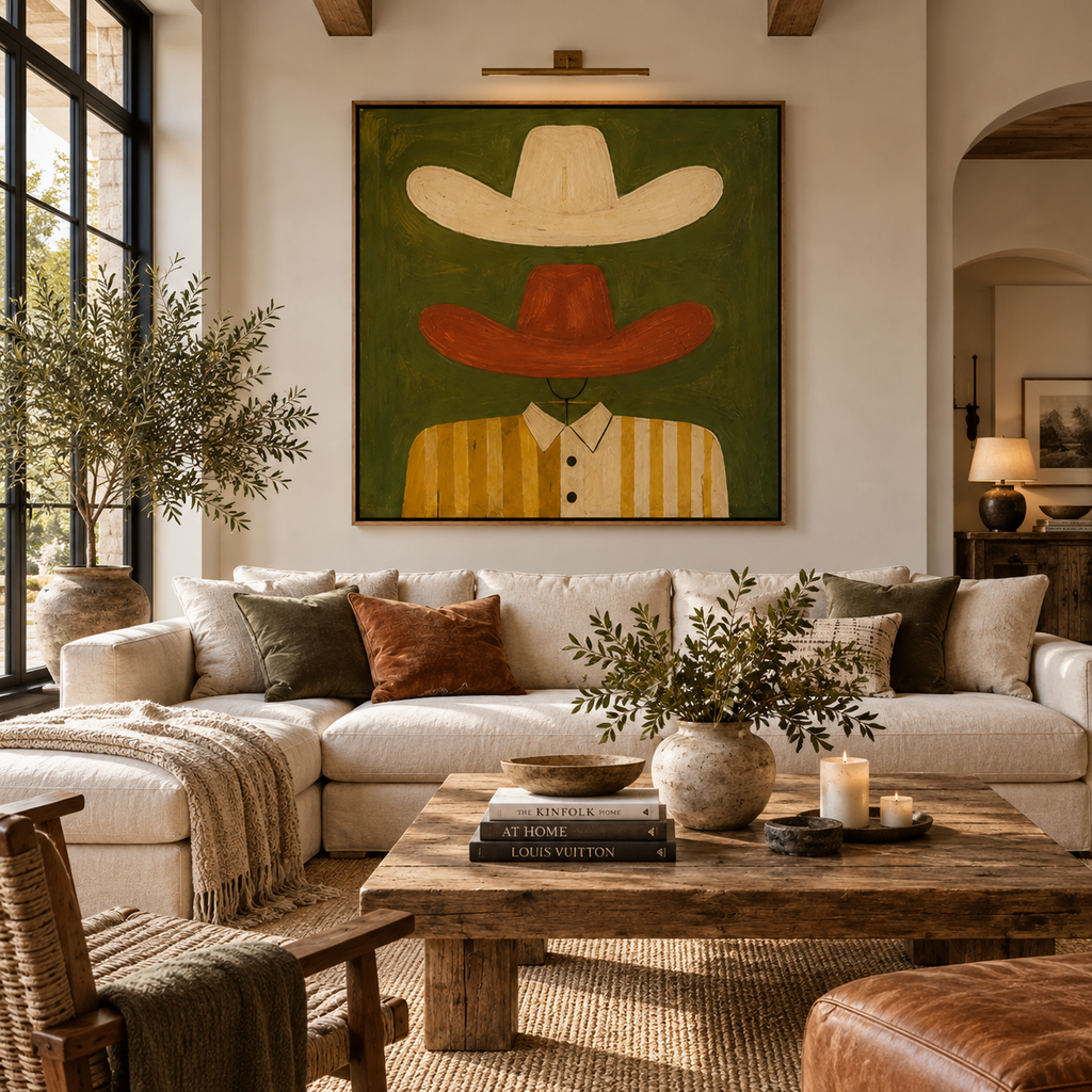 ARBYNART Vintage Americana Art | Twin Hats in Suspension
