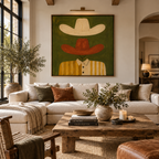 ARBYNART Vintage Americana Art | Twin Hats in Suspension