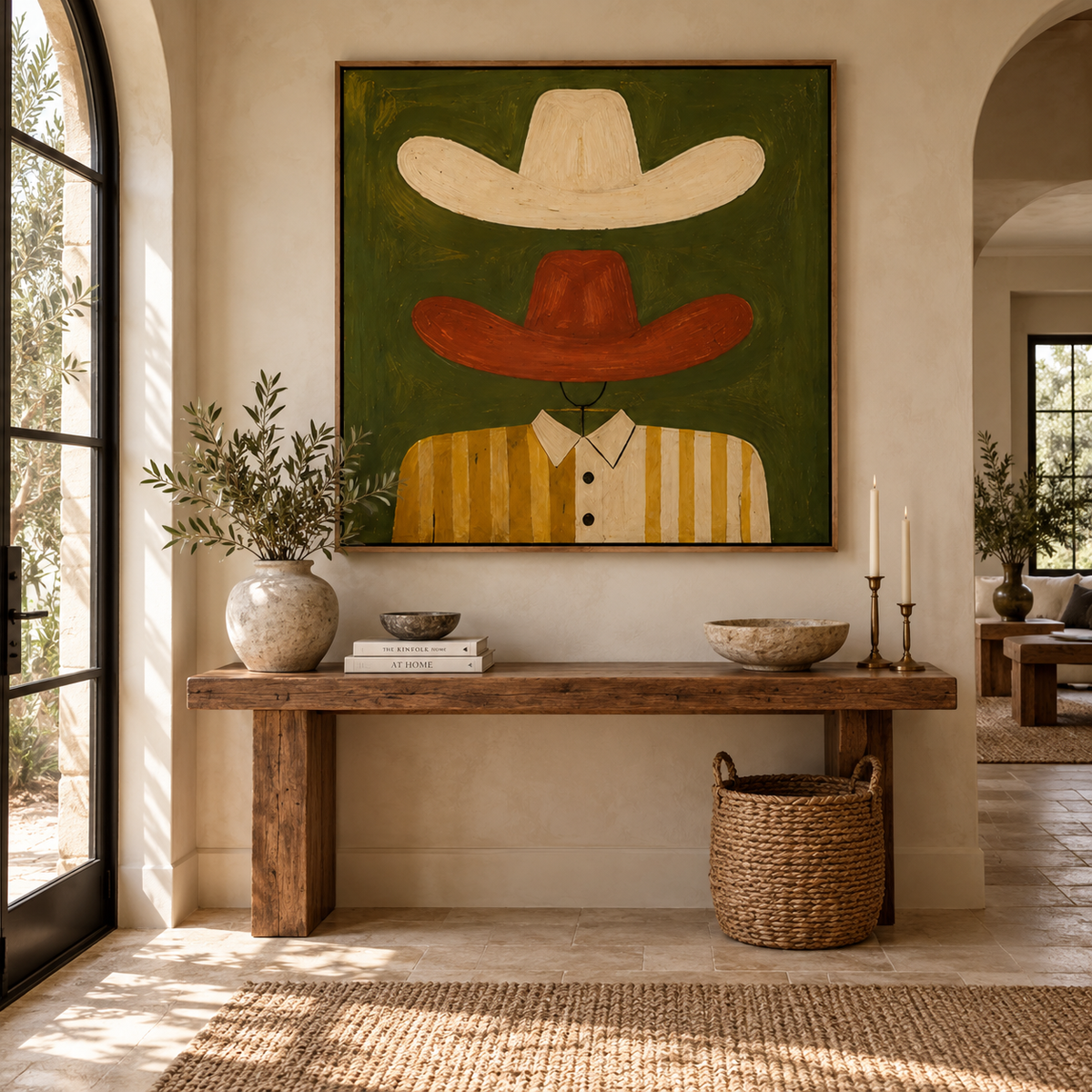 ARBYNART Vintage Americana Art | Twin Hats in Suspension
