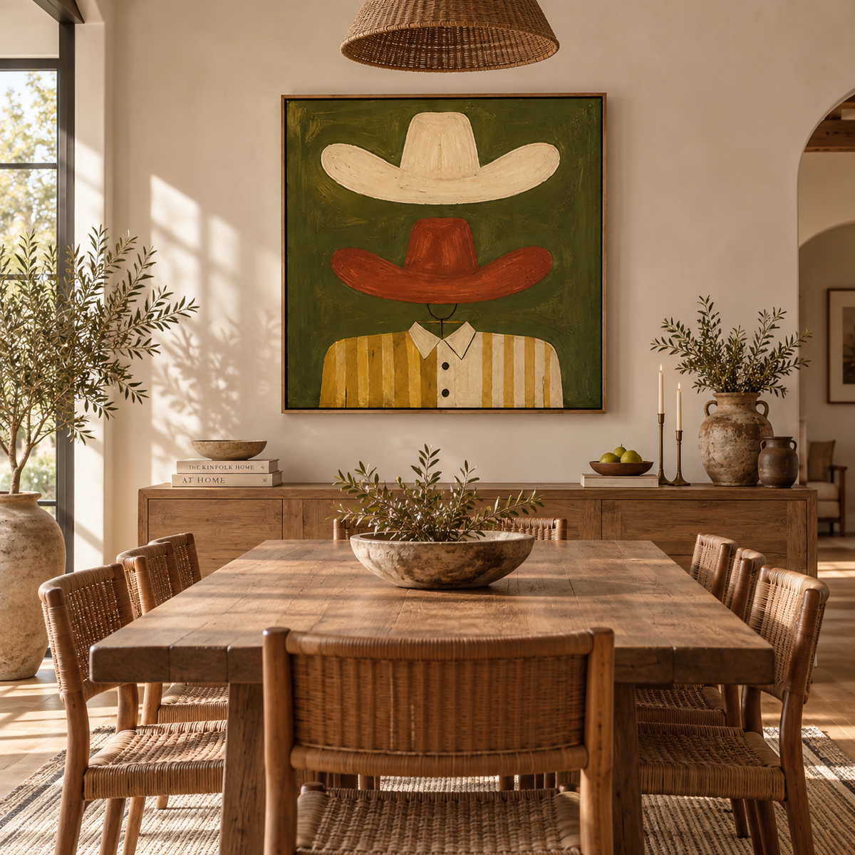 ARBYNART Vintage Americana Art | Twin Hats in Suspension