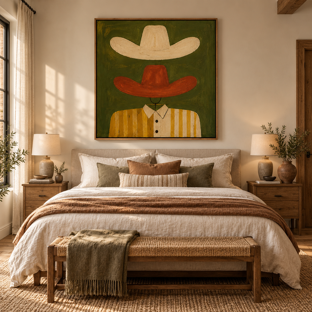 ARBYNART Vintage Americana Art | Twin Hats in Suspension