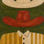 ARBYNART Vintage Americana Art | Twin Hats in Suspension