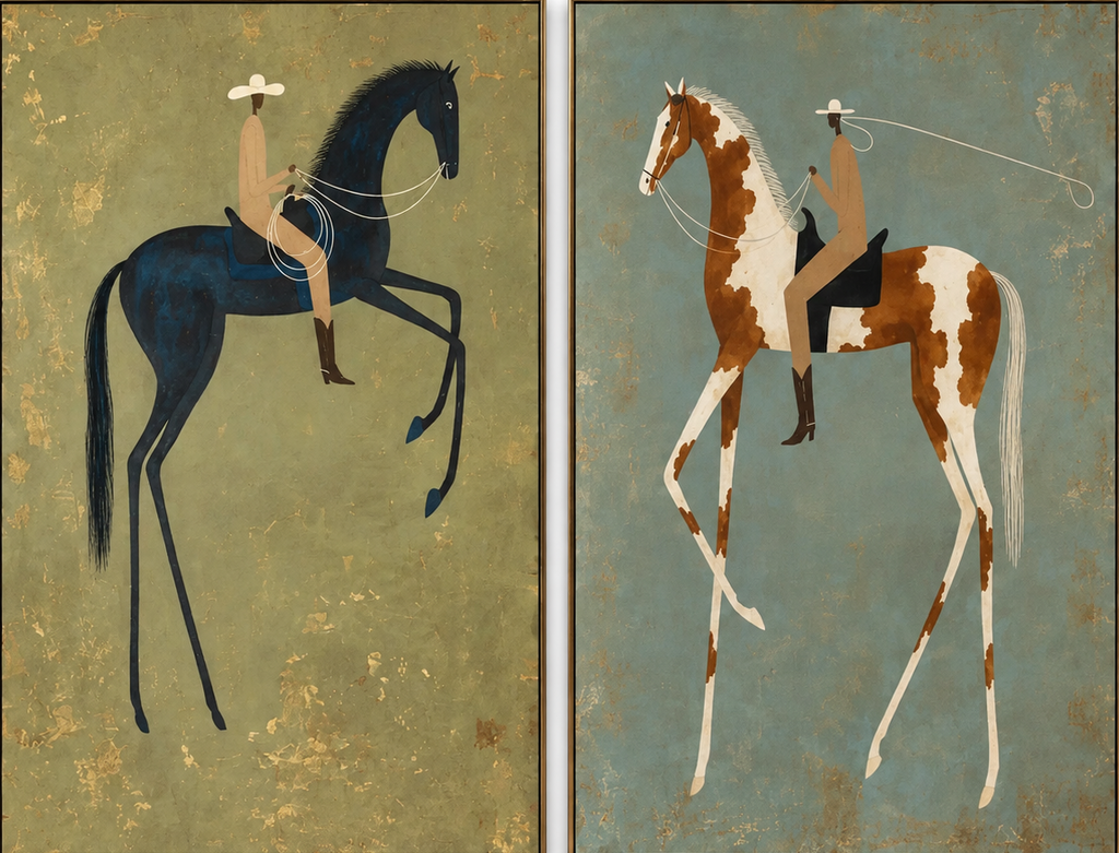 ARBYNART Vintage Americana Art | Twin Rhythms