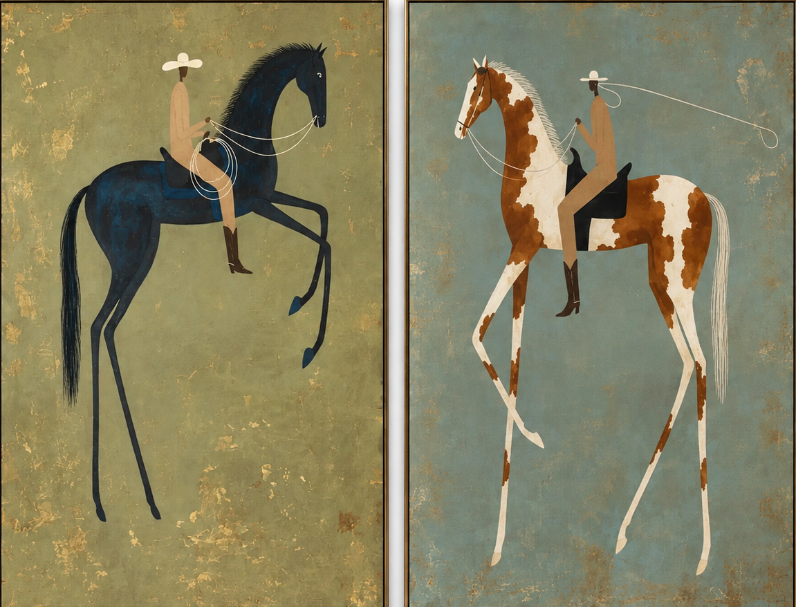 ARBYNART Vintage Americana Art | Twin Rhythms