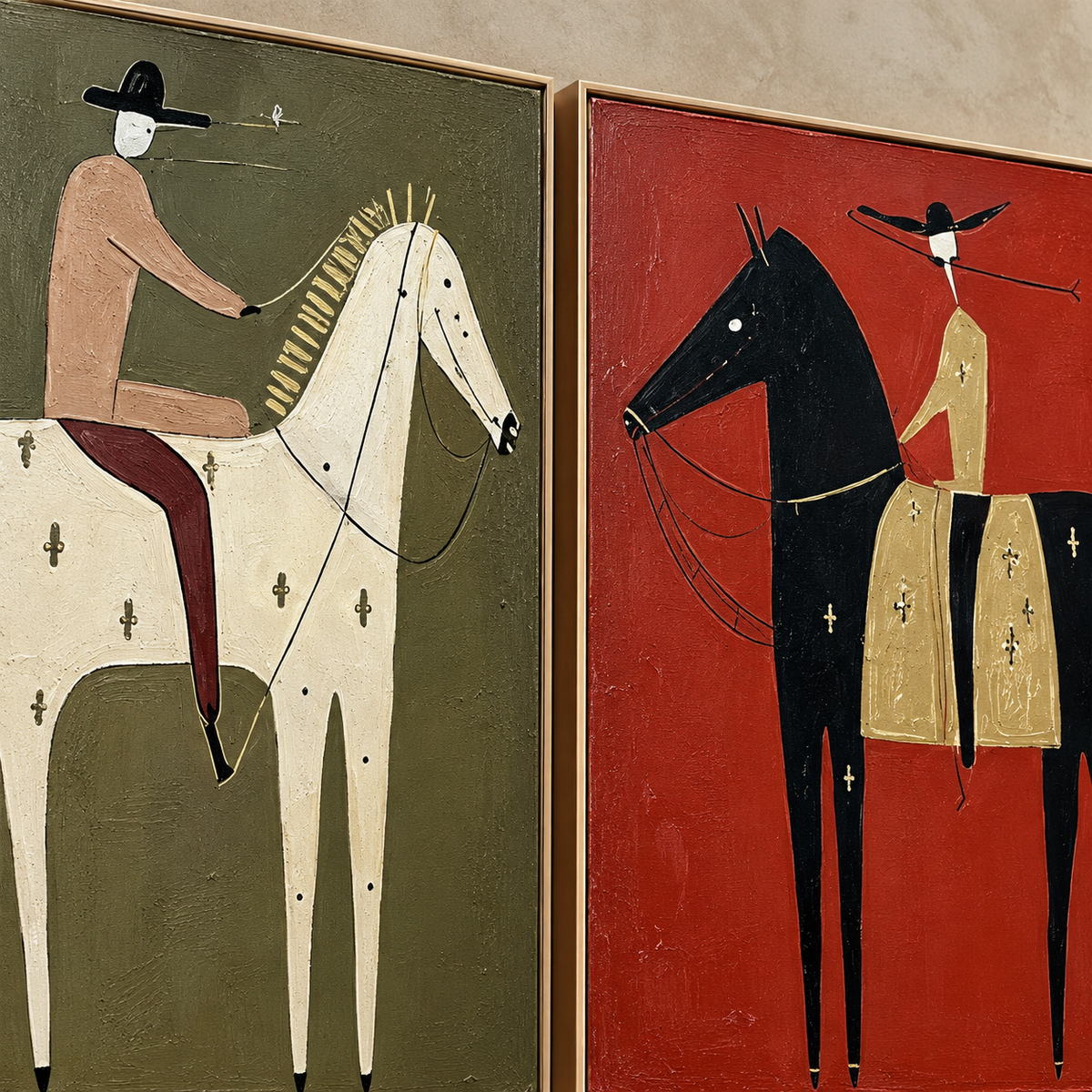 ARBYNART Vintage Americana Art | Twin Riders