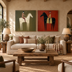 ARBYNART Vintage Americana Art | Twin Riders