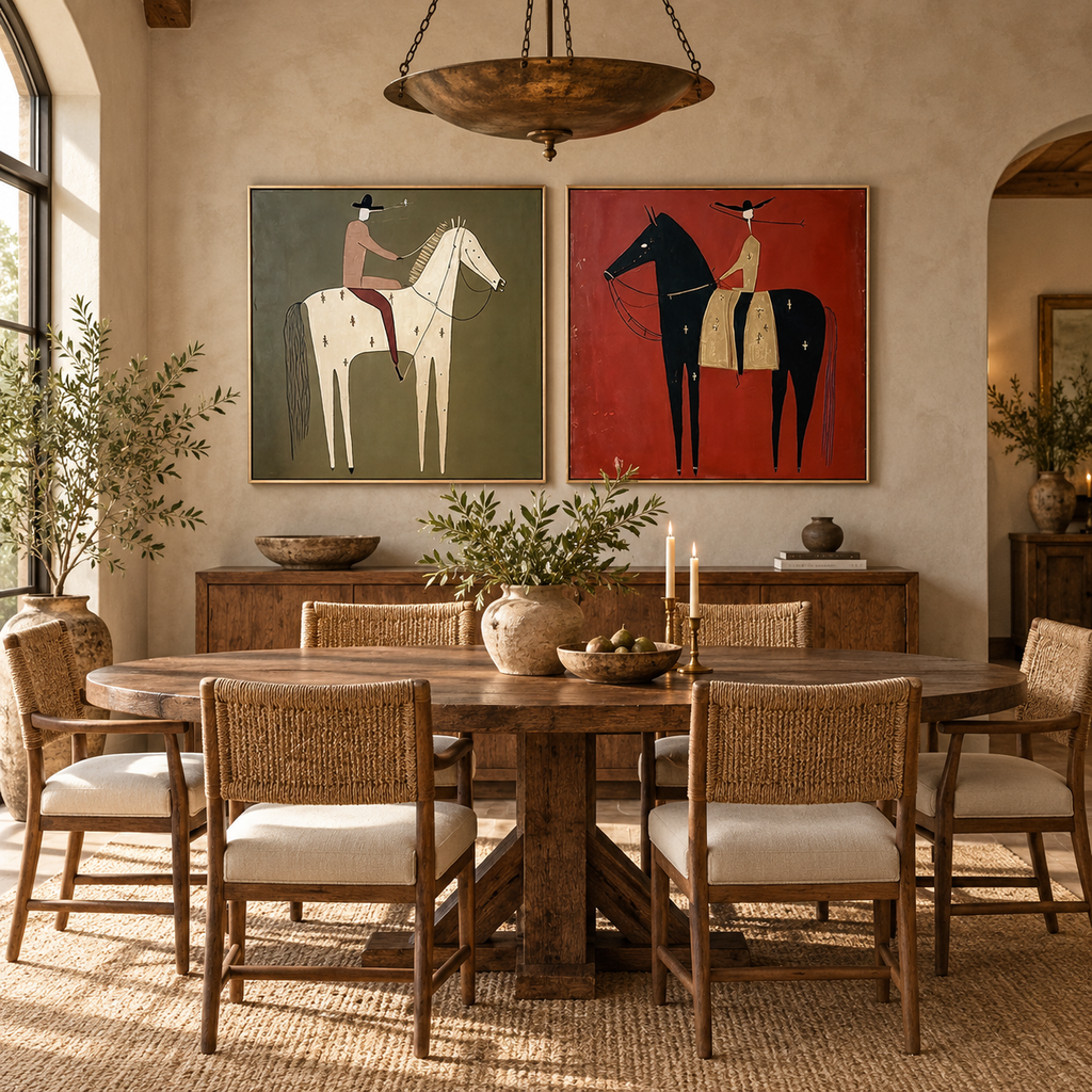 ARBYNART Vintage Americana Art | Twin Riders