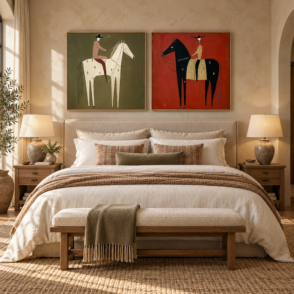 ARBYNART Vintage Americana Art | Twin Riders