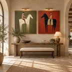 ARBYNART Vintage Americana Art | Twin Riders