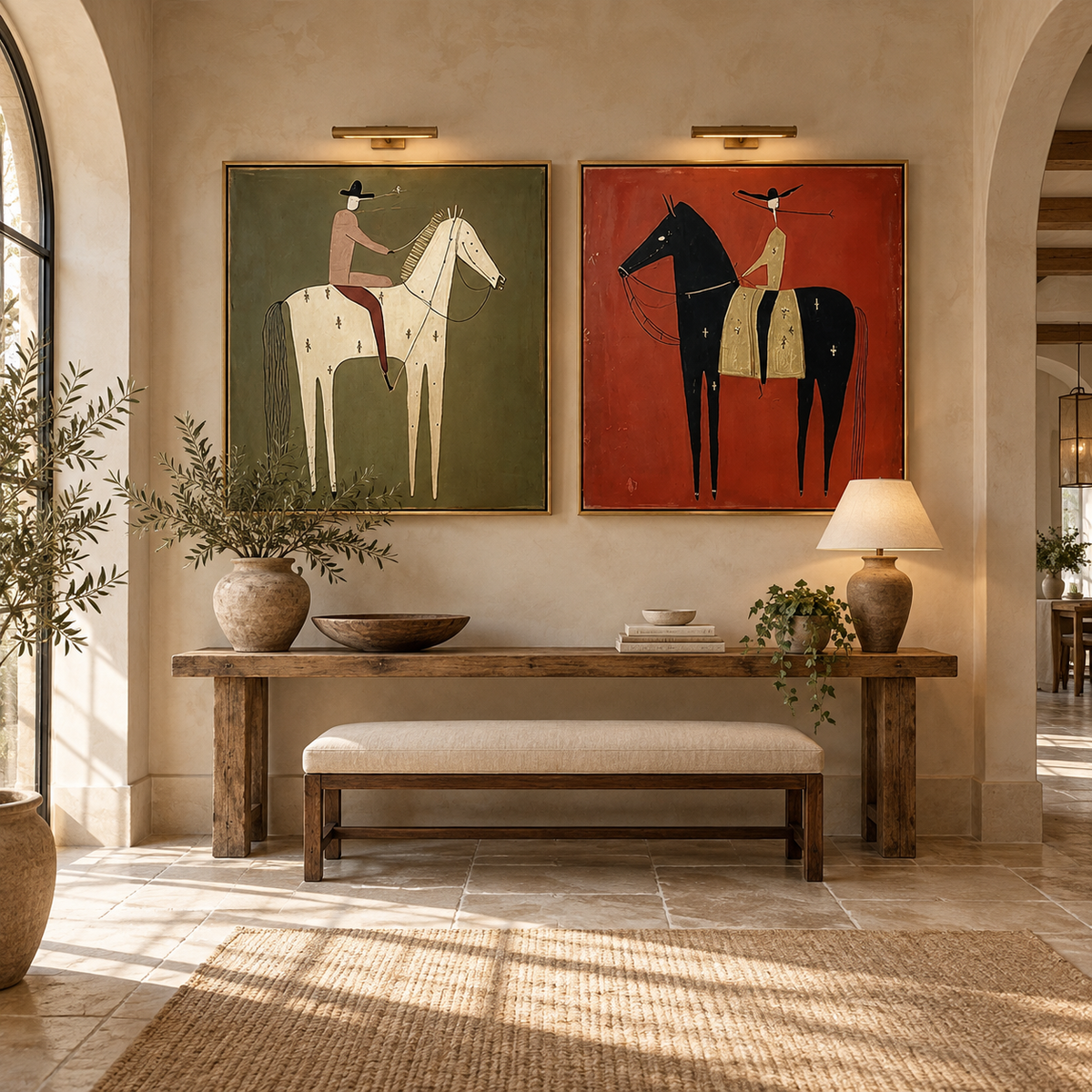 ARBYNART Vintage Americana Art | Twin Riders