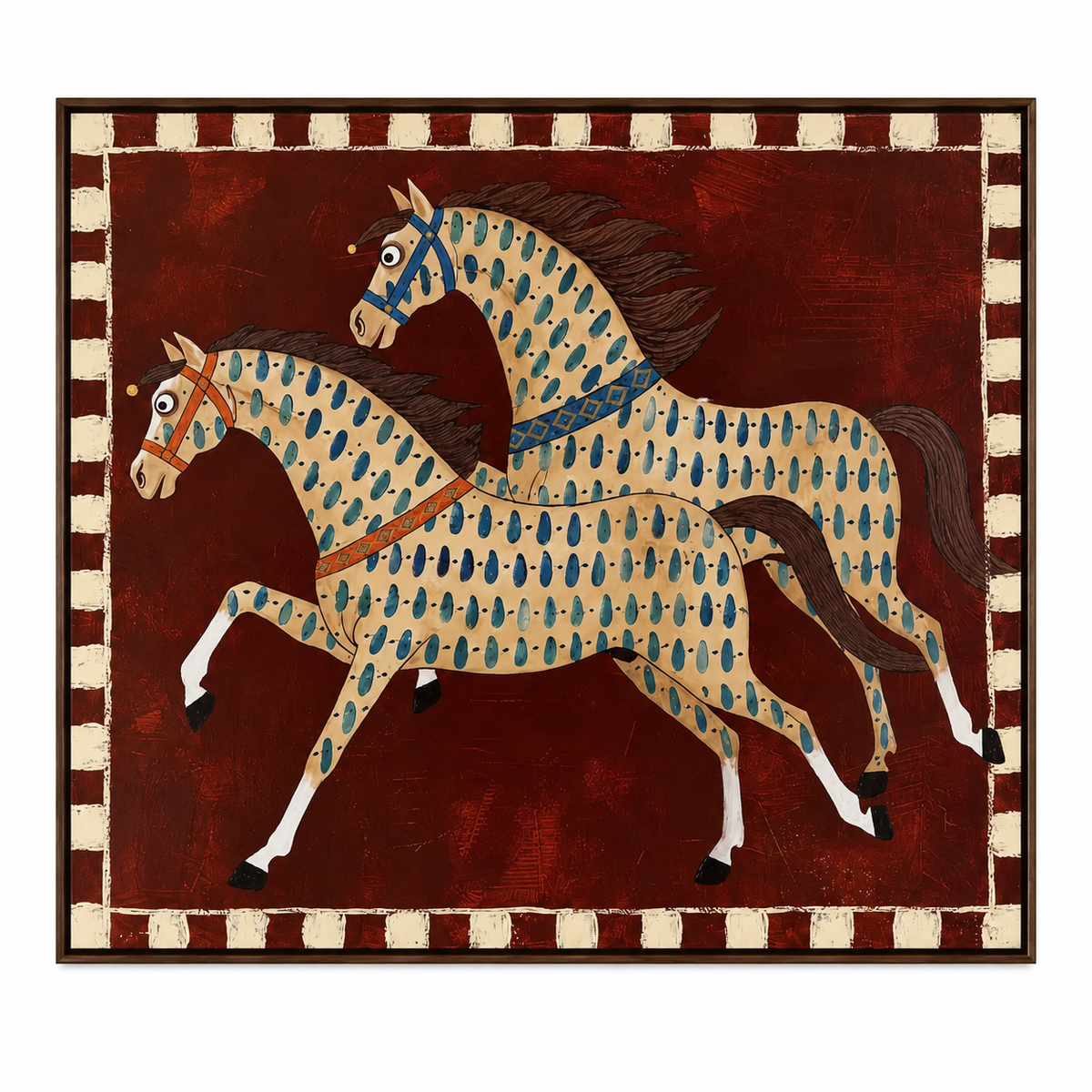 ARBYNART Vintage Americana Art | Two Painted Steeds