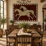 ARBYNART Vintage Americana Art | Two Painted Steeds