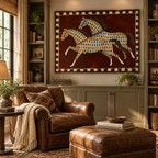 ARBYNART Vintage Americana Art | Two Painted Steeds