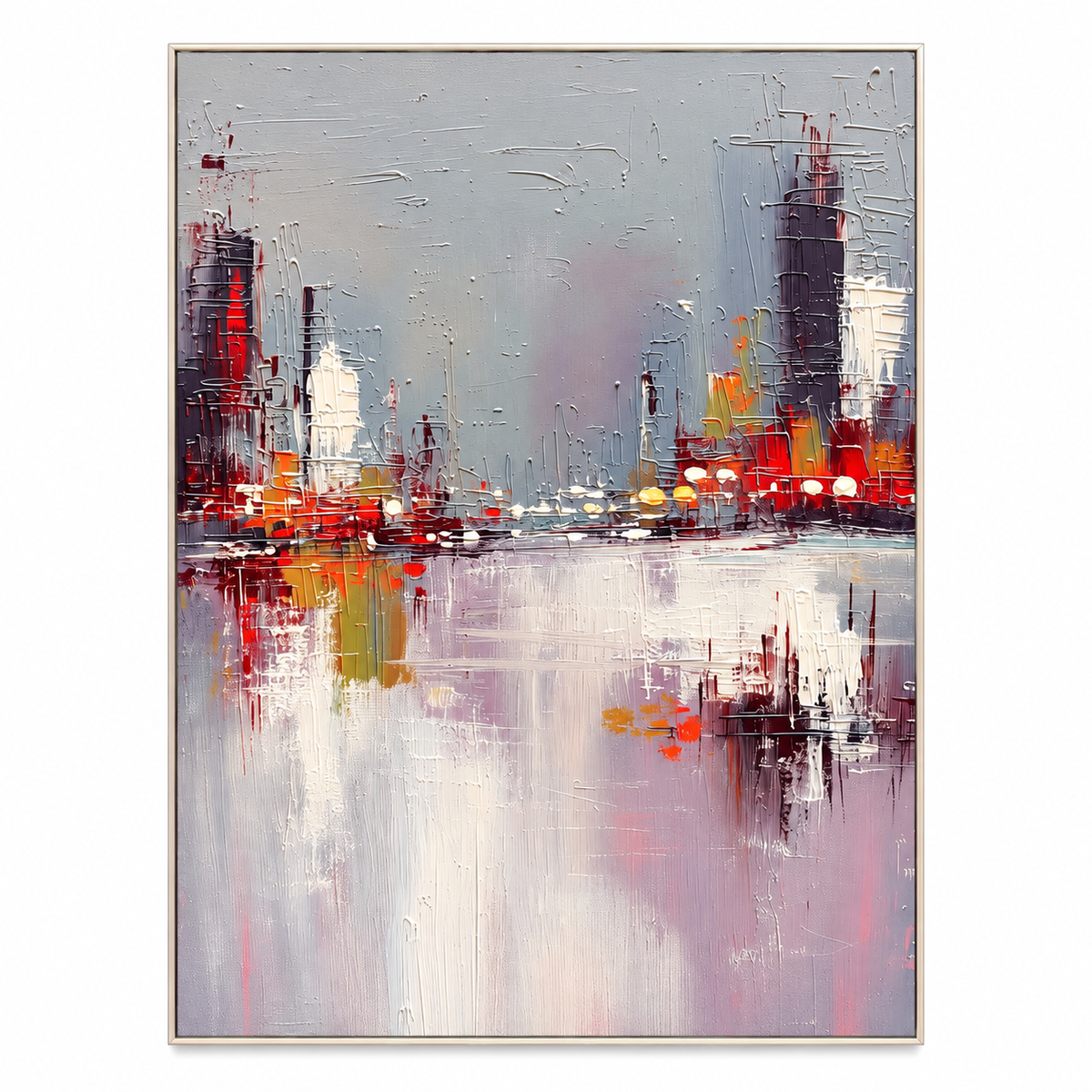 ARBYNART 3D Textured Art | Urban Harbor Reflections