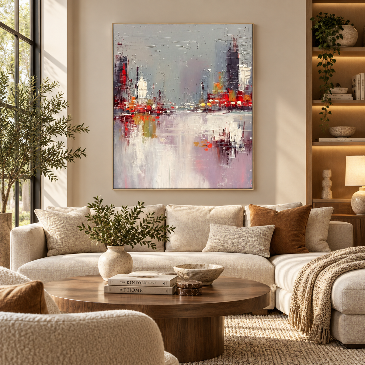 ARBYNART 3D Textured Art | Urban Harbor Reflections