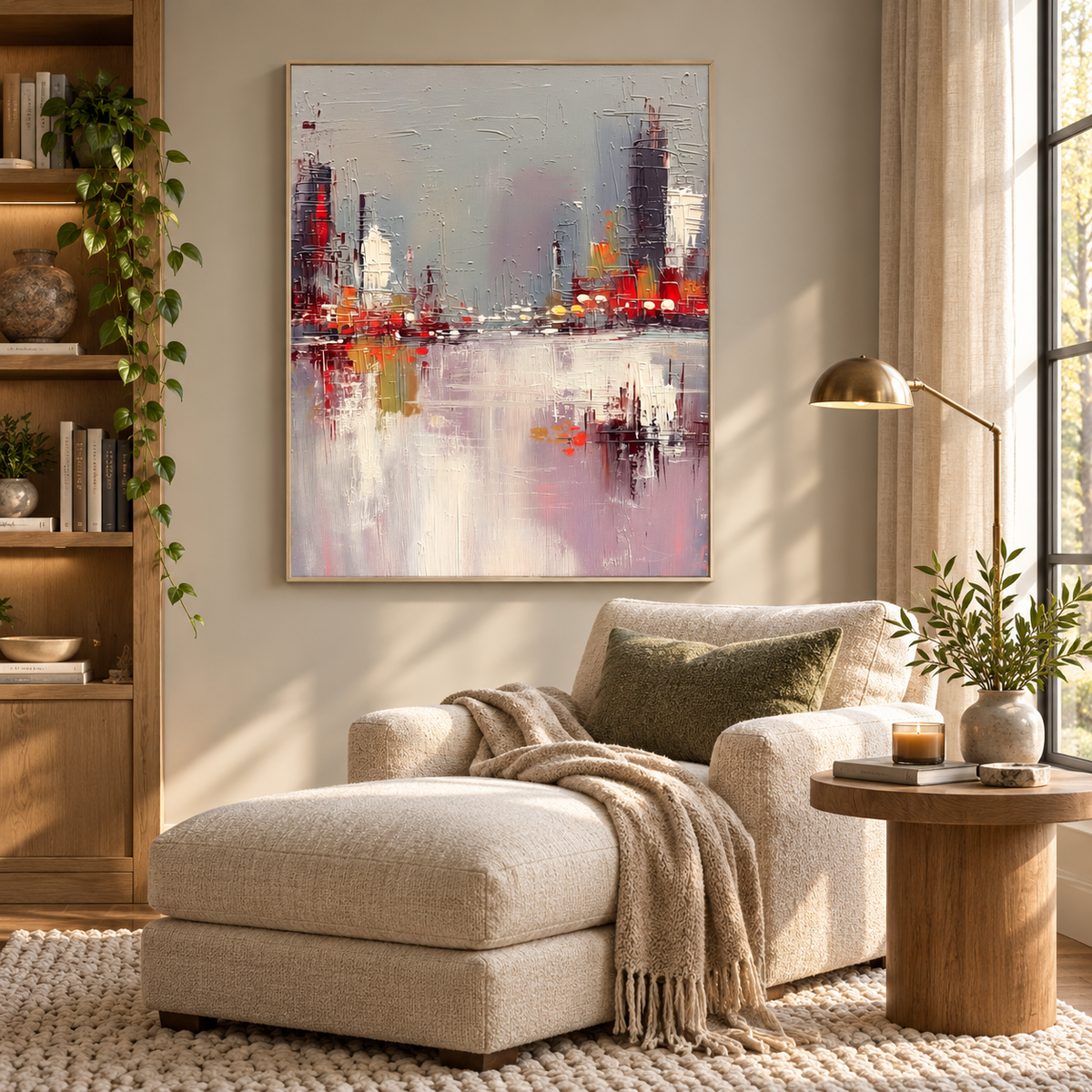 ARBYNART 3D Textured Art | Urban Harbor Reflections