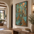 ARBYNART Wabi-Sabi Art | Verdigris Branch Poem
