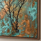 ARBYNART Wabi-Sabi Art | Verdigris Branch Poem