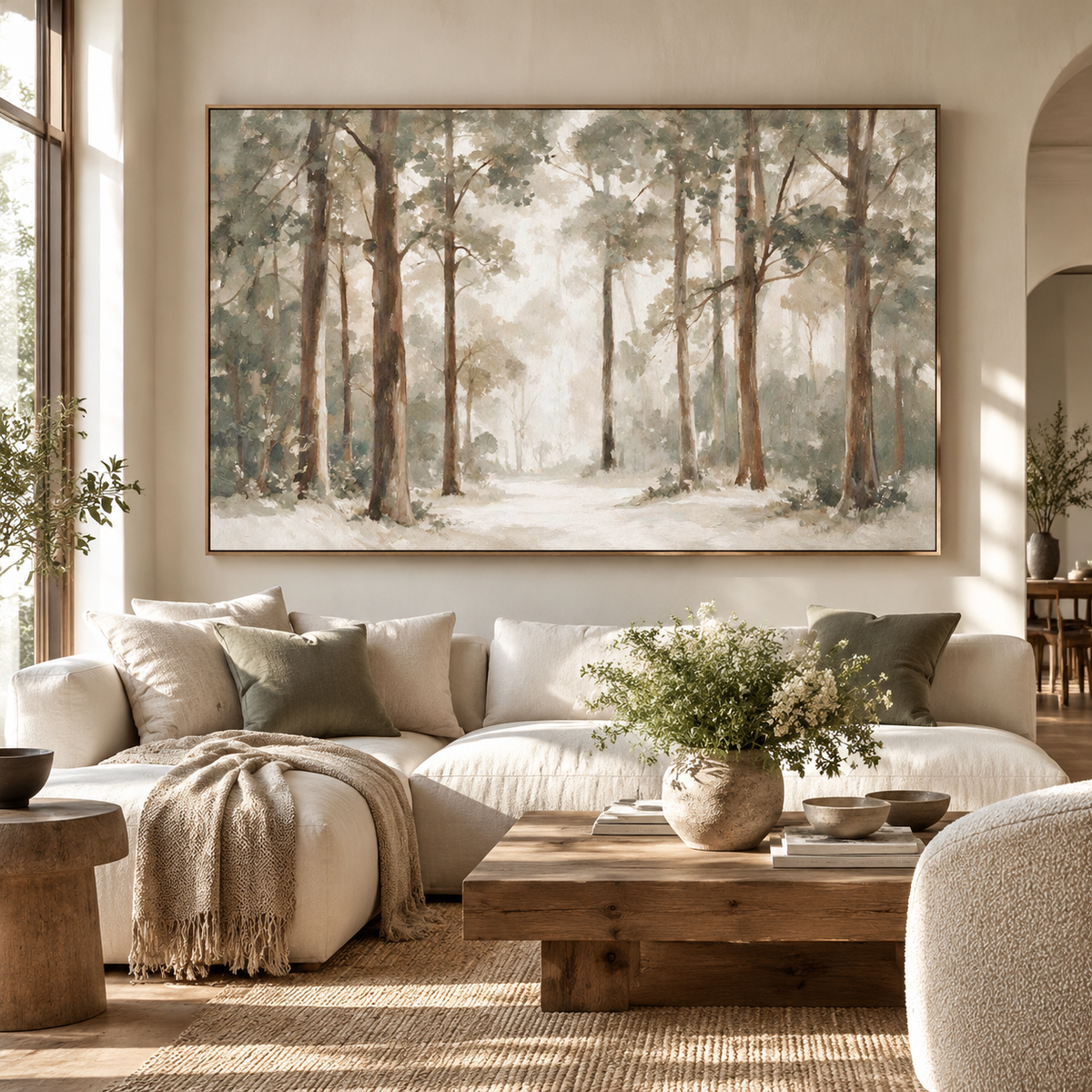 ARBYNART Impressionist Art | Warm Mist through the Trees