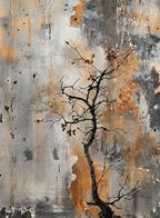 ARBYNART Wabi-Sabi Art | Weathered Quiet Bloom