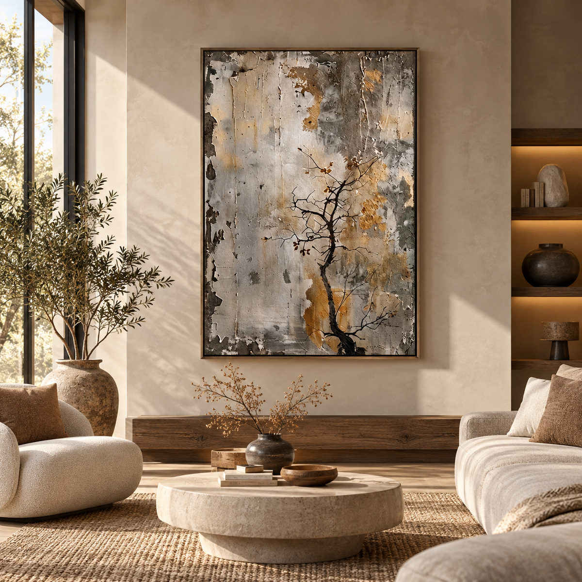 ARBYNART Wabi-Sabi Art | Weathered Quiet Bloom