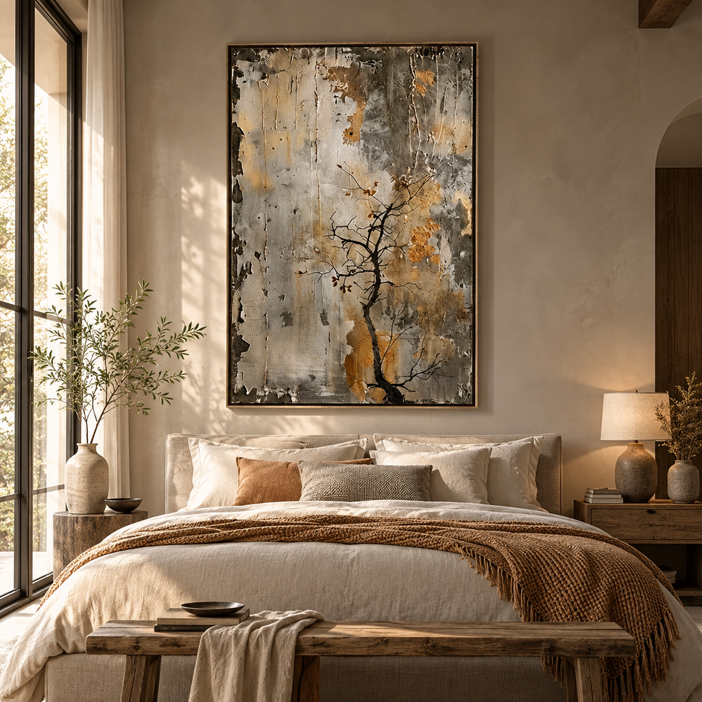 ARBYNART Wabi-Sabi Art | Weathered Quiet Bloom