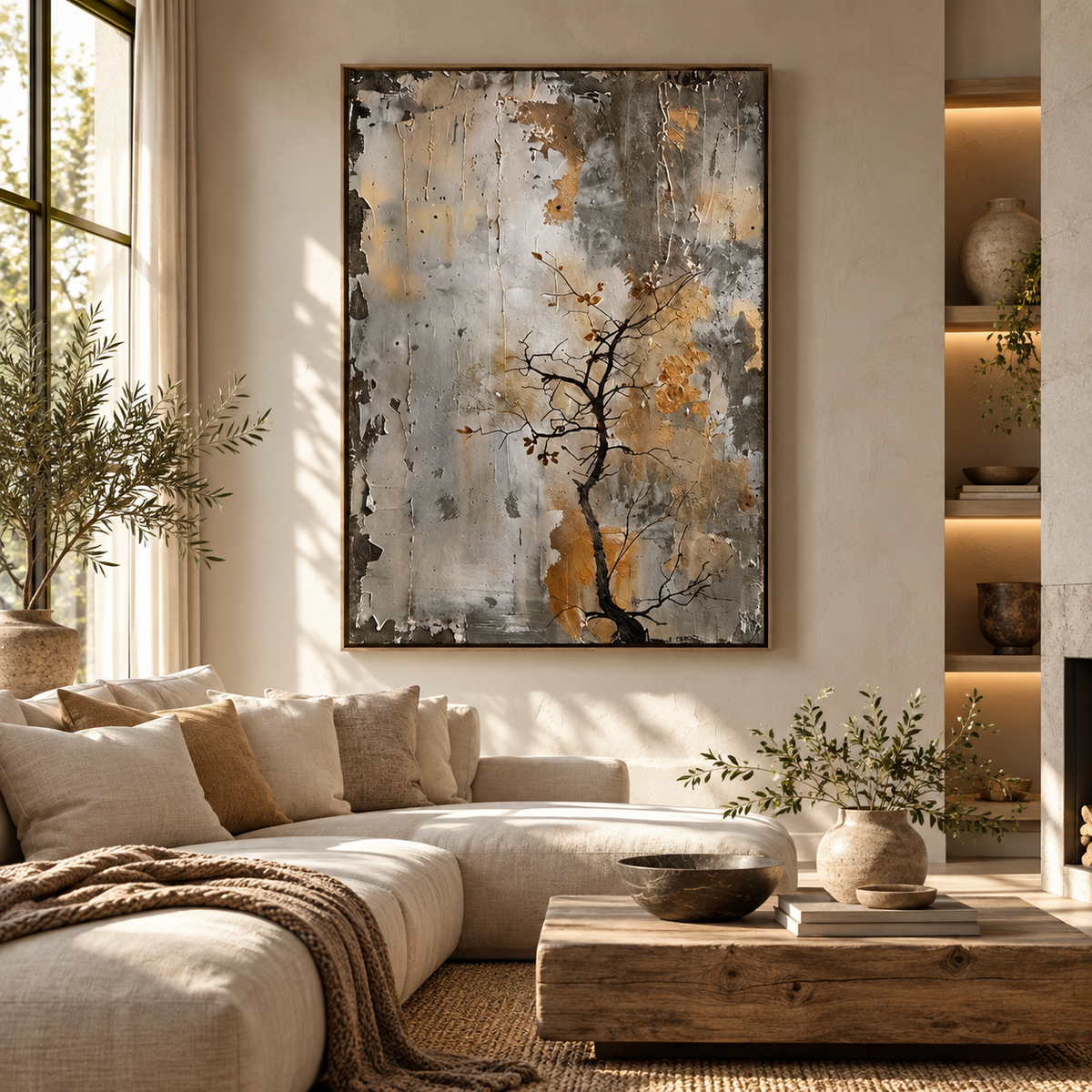 ARBYNART Wabi-Sabi Art | Weathered Quiet Bloom