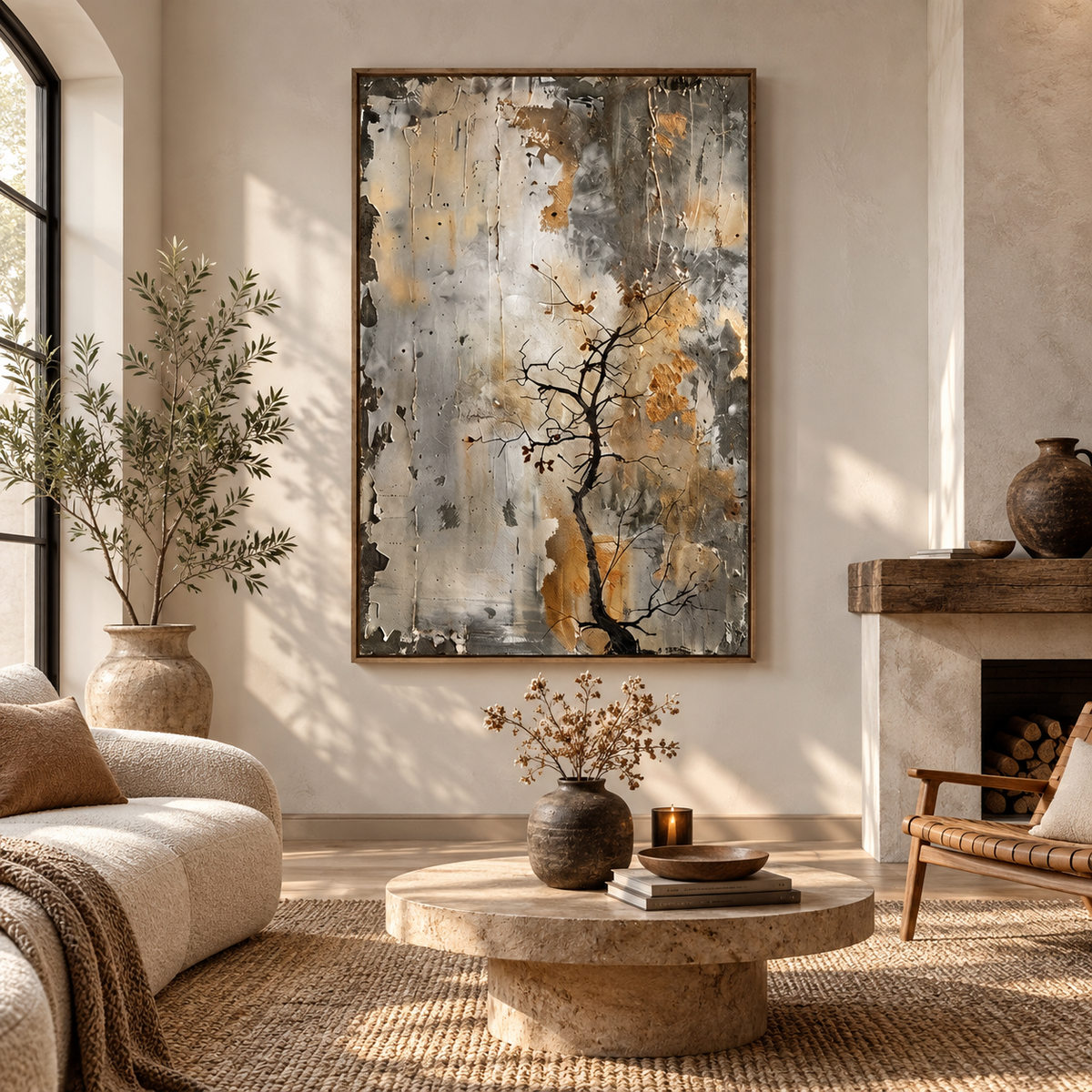 ARBYNART Wabi-Sabi Art | Weathered Quiet Bloom