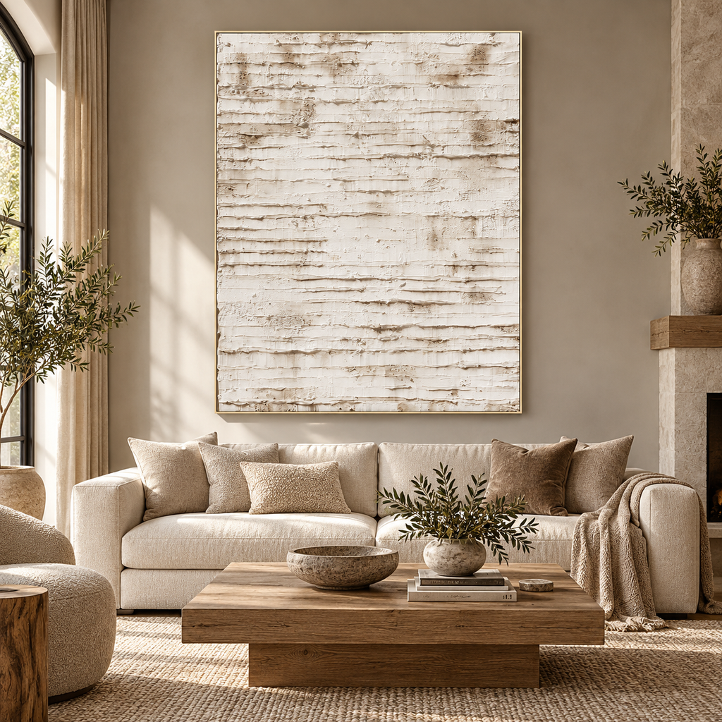 ARBYNART 3D Textured Art | Weathered Stripe Relief