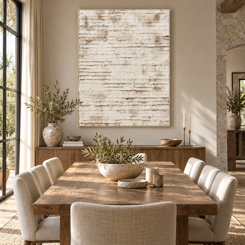 ARBYNART 3D Textured Art | Weathered Stripe Relief