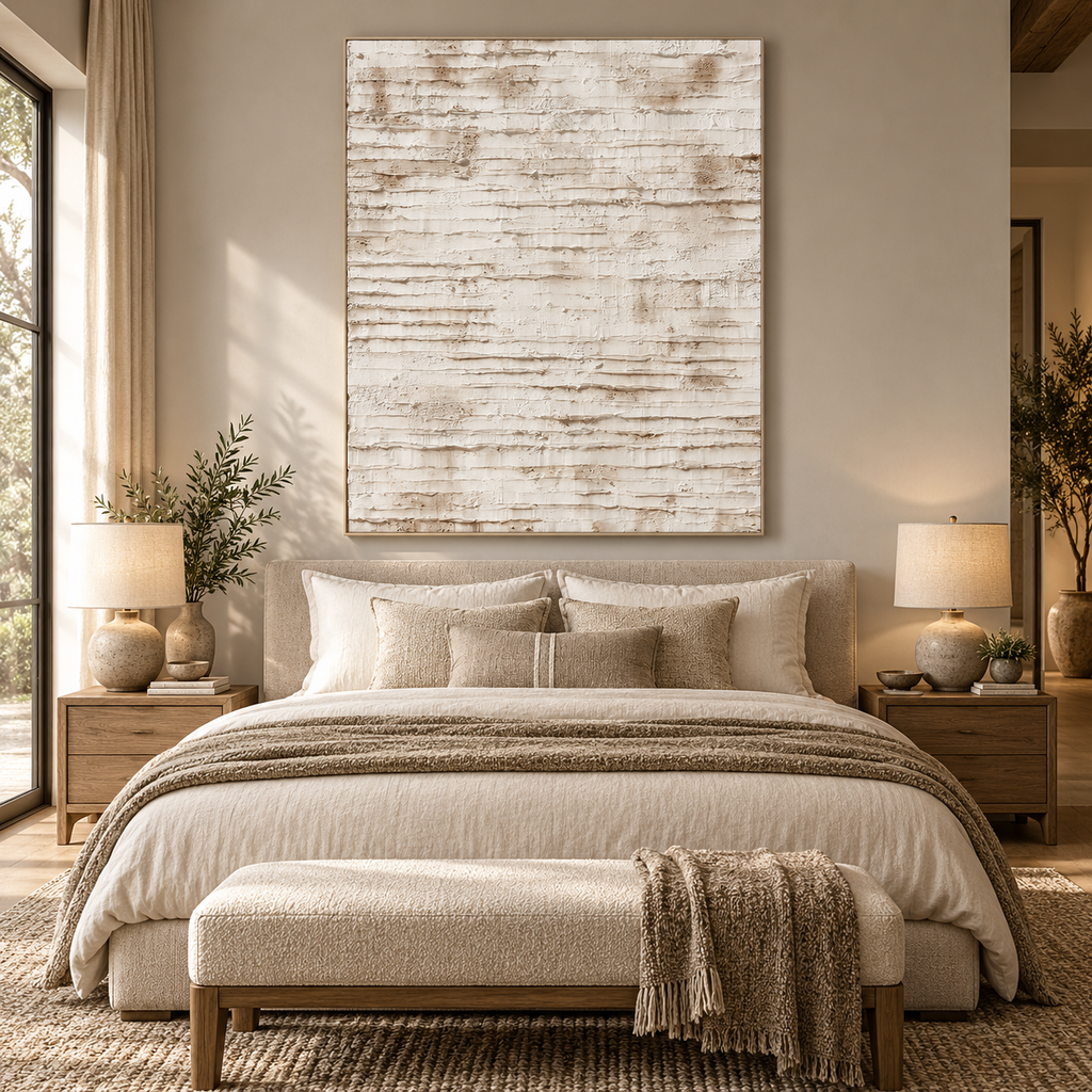 ARBYNART 3D Textured Art | Weathered Stripe Relief