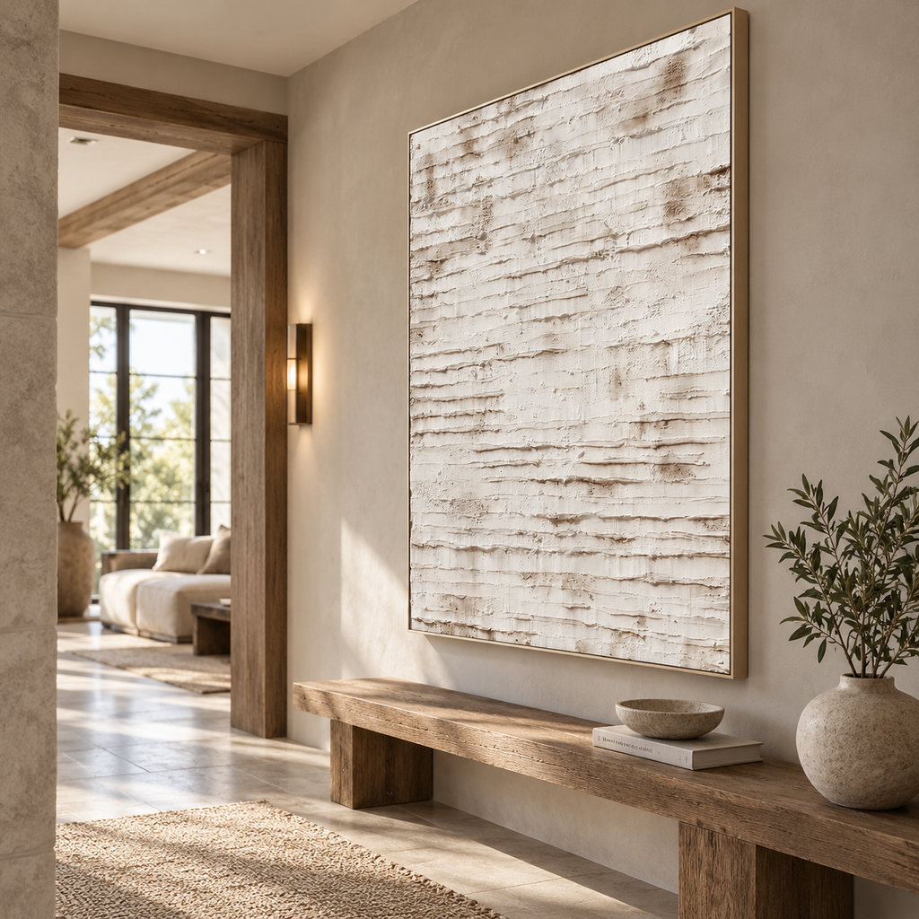 ARBYNART 3D Textured Art | Weathered Stripe Relief
