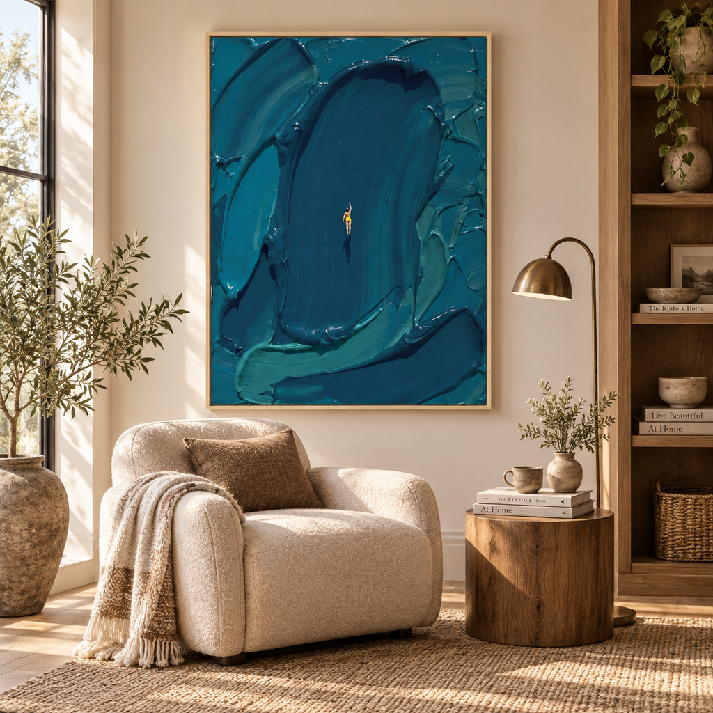 ARBYNART 3D Textured Art | Weight of Azure