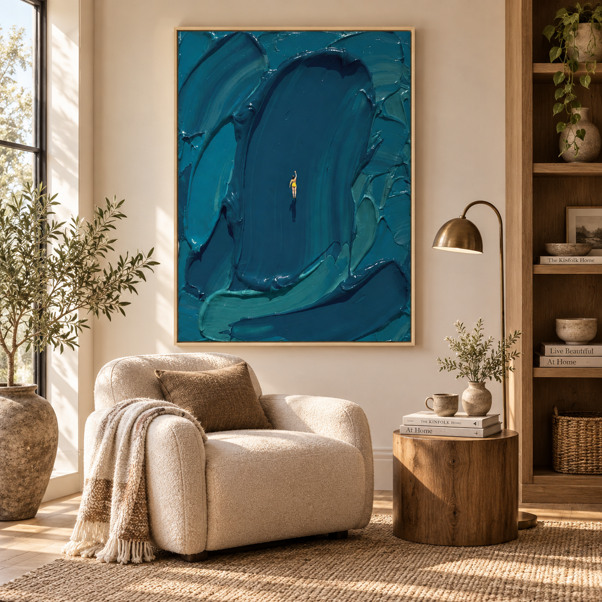 ARBYNART 3D Textured Art | Weight of Azure