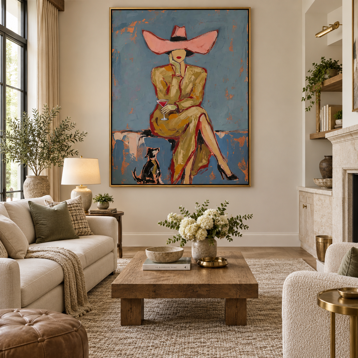 ARBYNART Vintage Americana Art | Western Lady's Sip