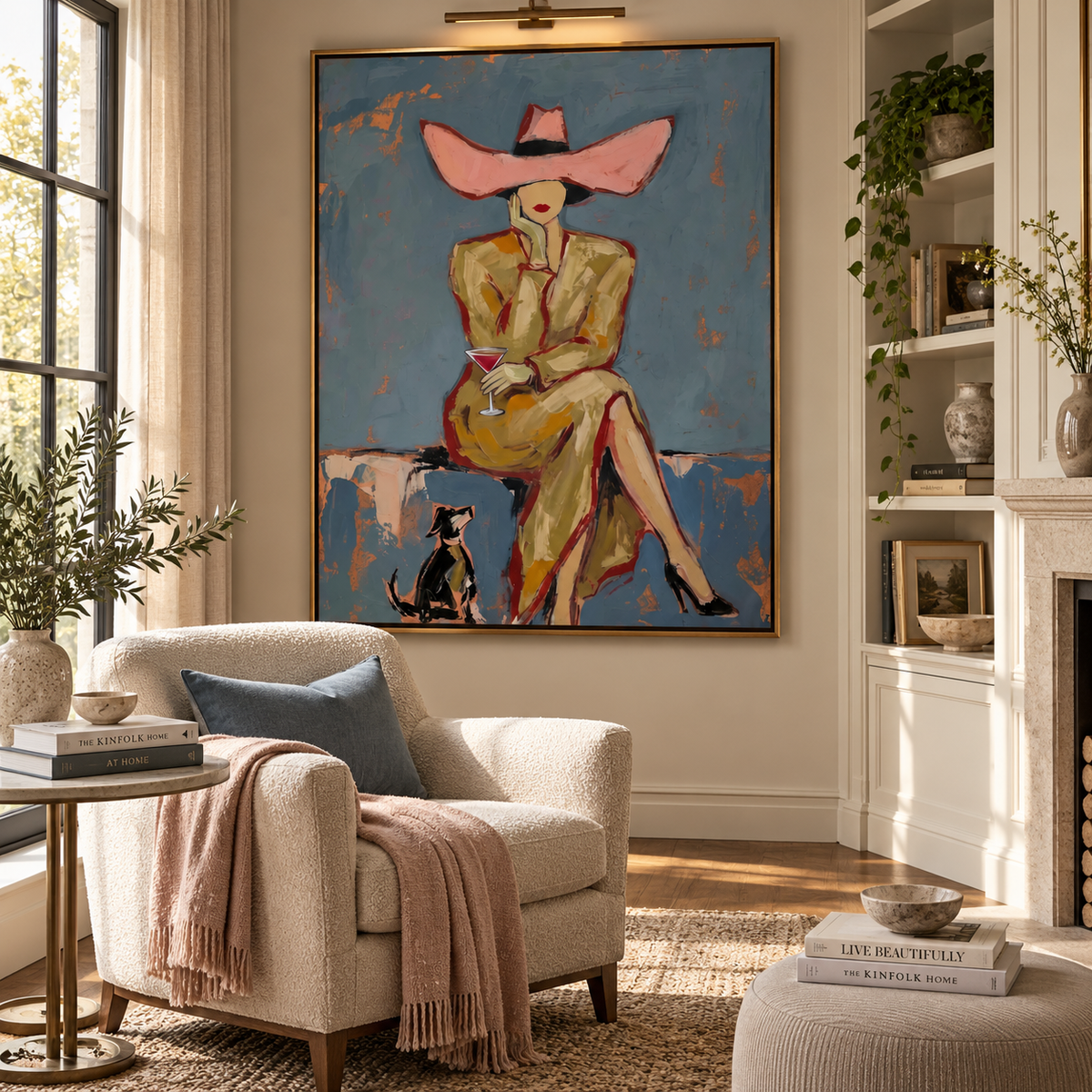 ARBYNART Vintage Americana Art | Western Lady's Sip