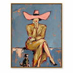 ARBYNART Vintage Americana Art | Western Lady's Sip