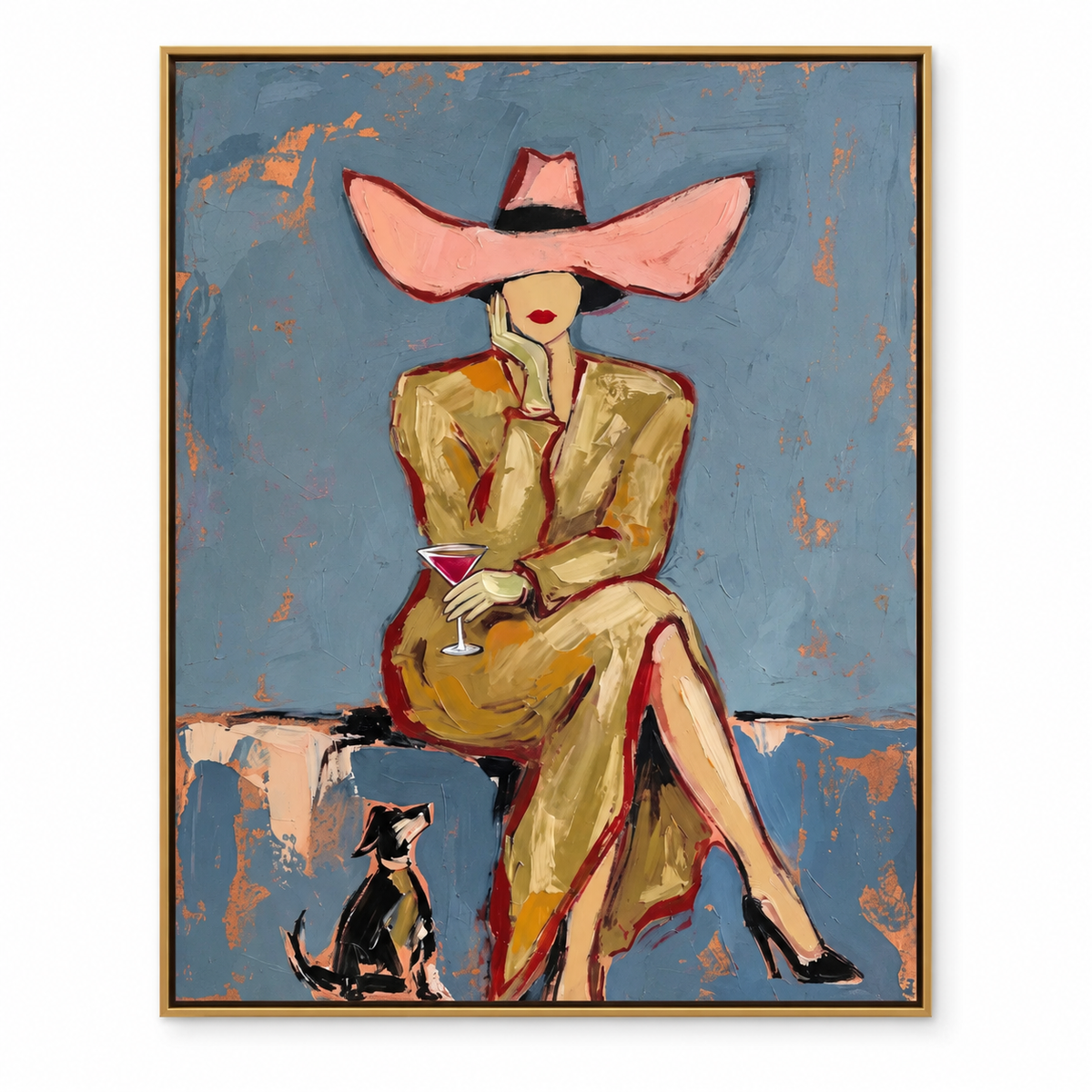 ARBYNART Vintage Americana Art | Western Lady's Sip