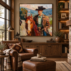 ARBYNART Vintage Americana Art | Western Rider