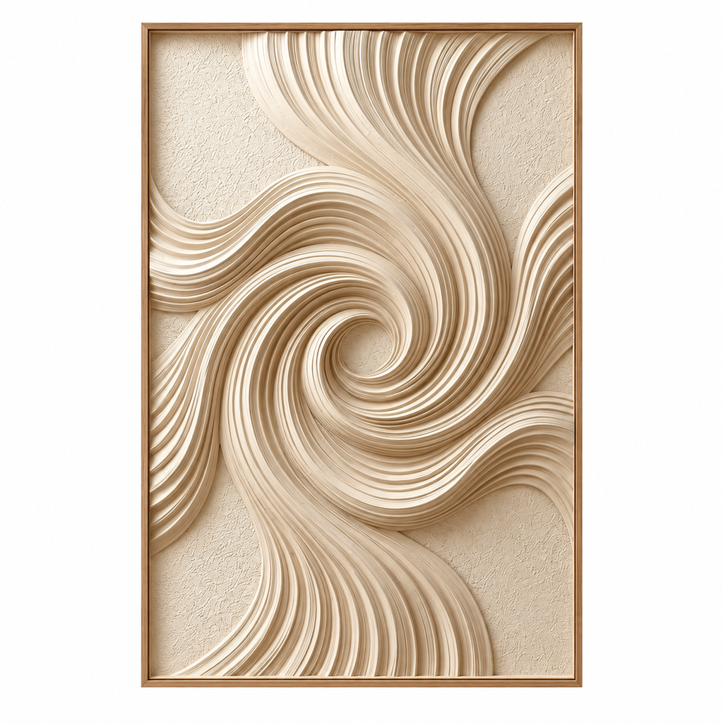 ARBYNART 3D Textured Art | Whispering Spiral Form