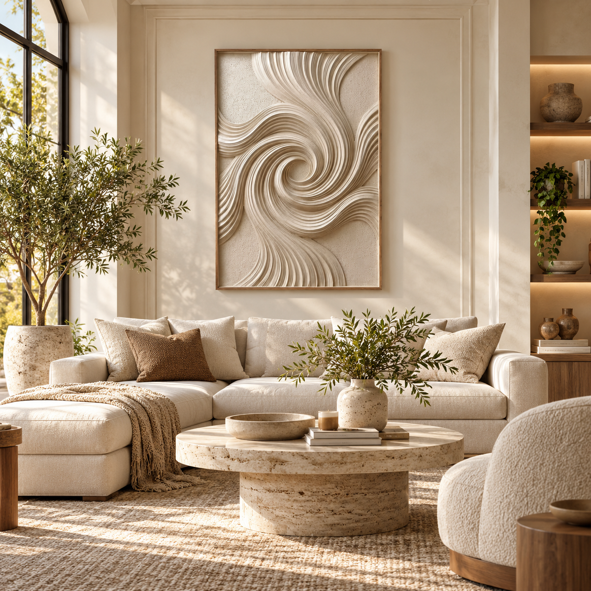 ARBYNART 3D Textured Art | Whispering Spiral Form