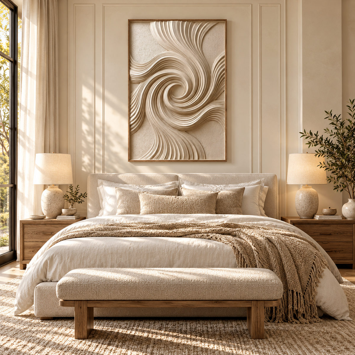 ARBYNART 3D Textured Art | Whispering Spiral Form