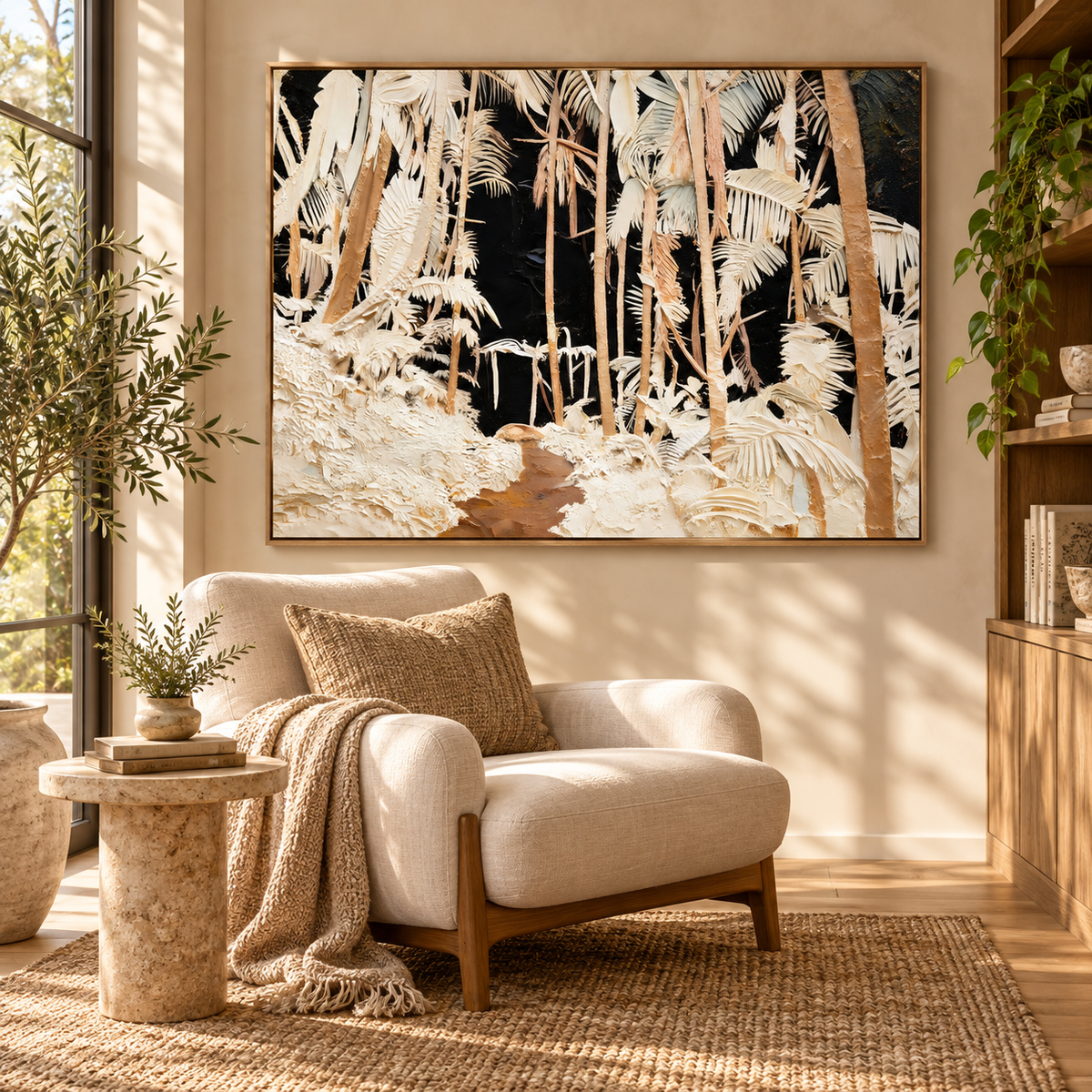 ARBYNART Abstract Art | Whispers Along the Ivory Jungle Path