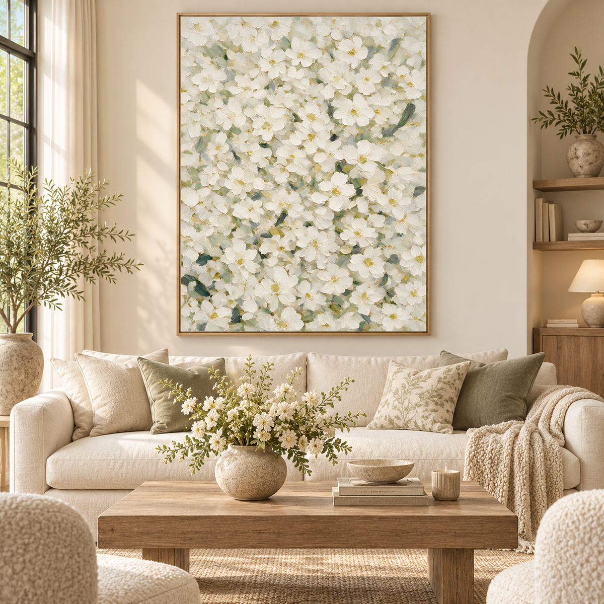 ARBYNART Abstract Art | Whispers of White Blossoms