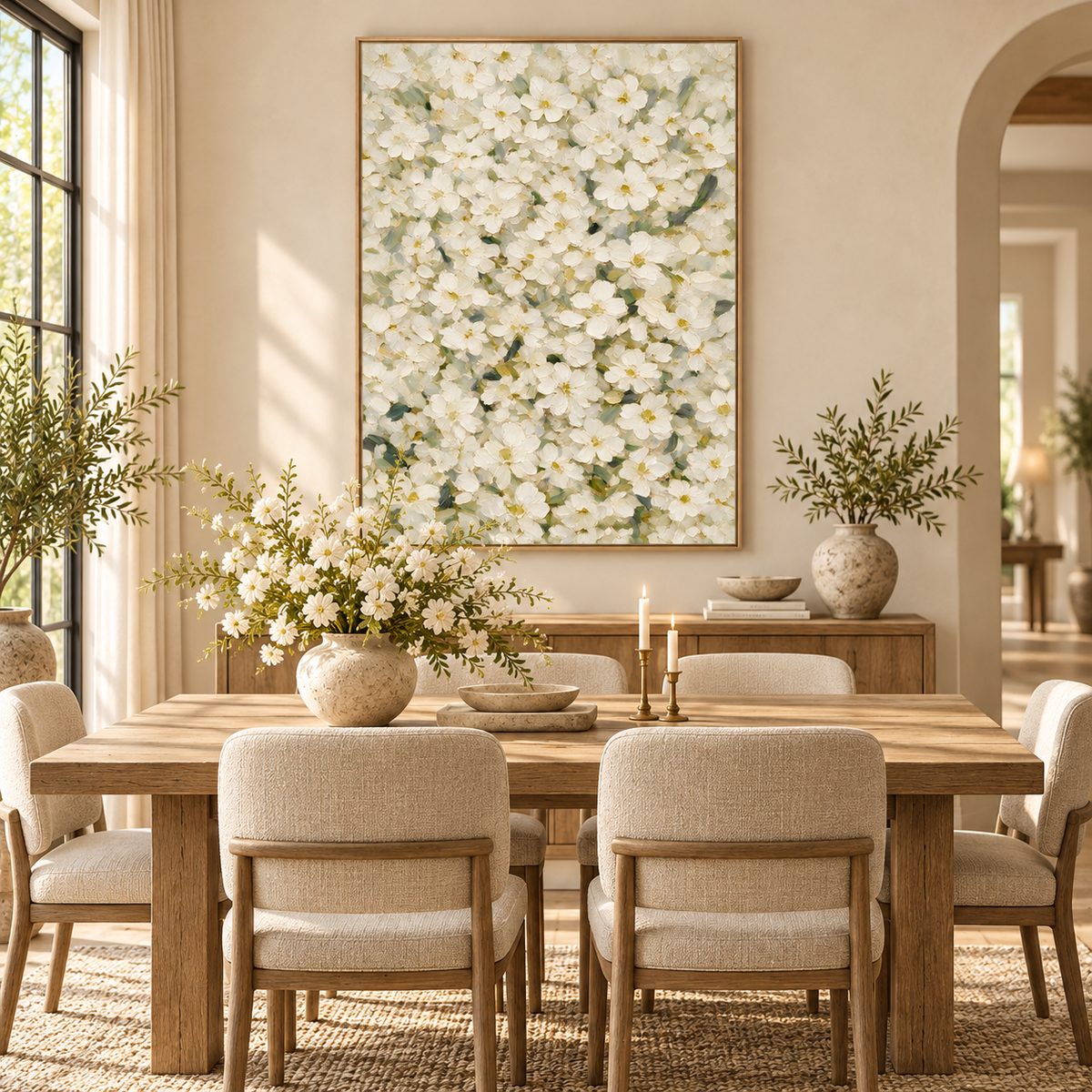 ARBYNART Abstract Art | Whispers of White Blossoms