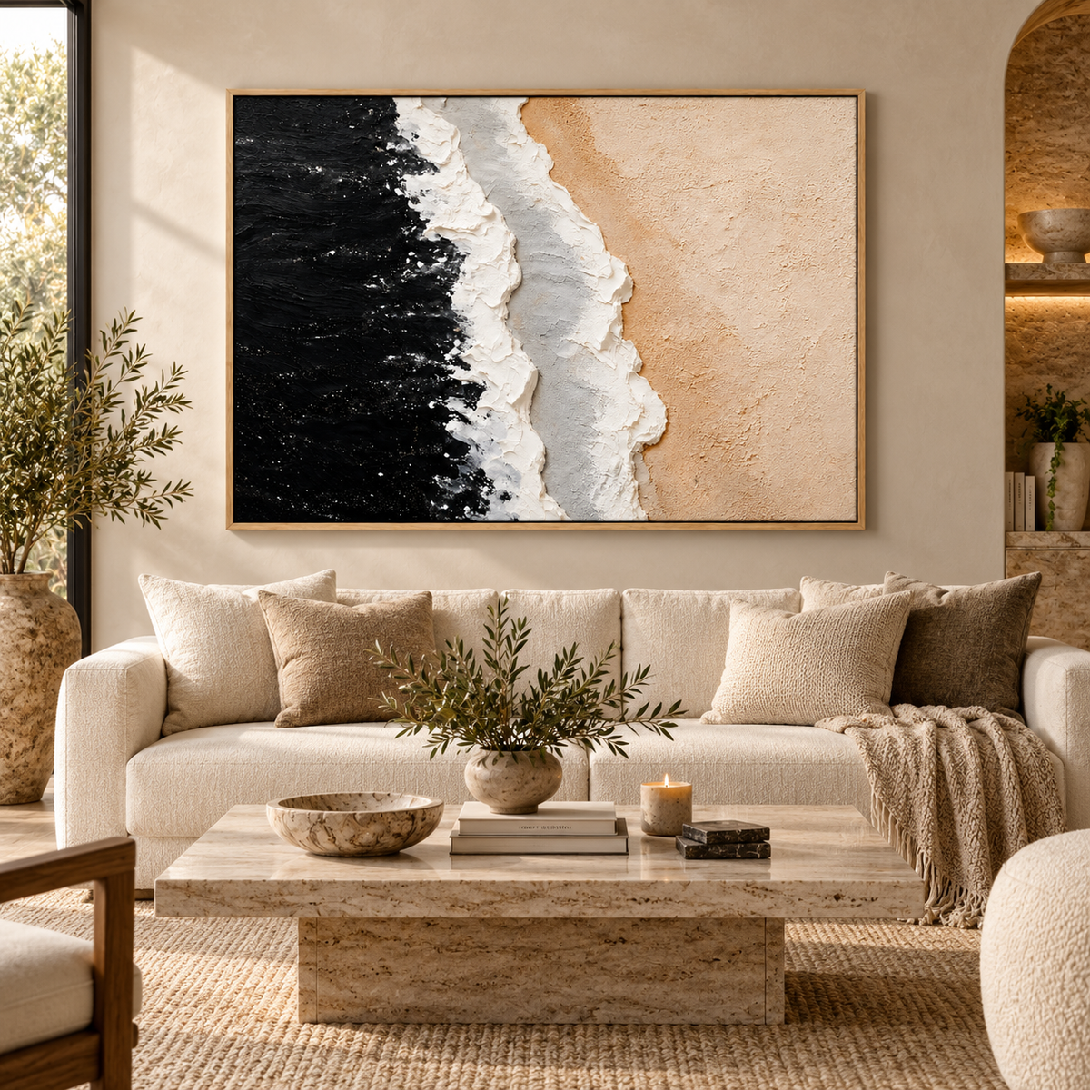 ARBYNART Abstract Art | Whispers of the Midnight Shore