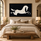 ARBYNART Americana Art | White Horse as a Silhouette