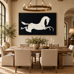 ARBYNART Americana Art | White Horse as a Silhouette