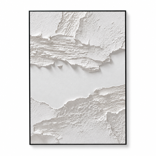 ARBYNART 3D Textured Art | White Layered Peel